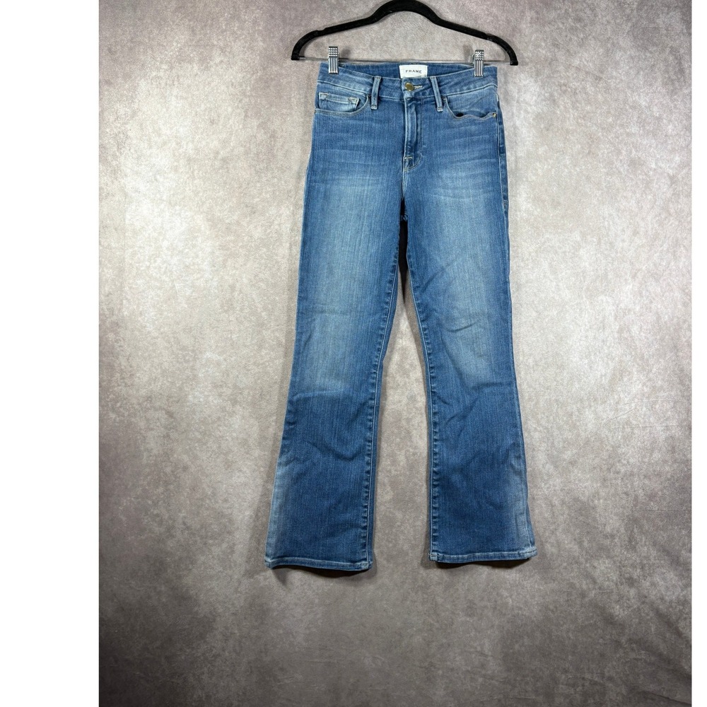 Frame Jeans Womens 26 Blue Le Crop Mini Boot Manzanita High Rise Stretch Denim